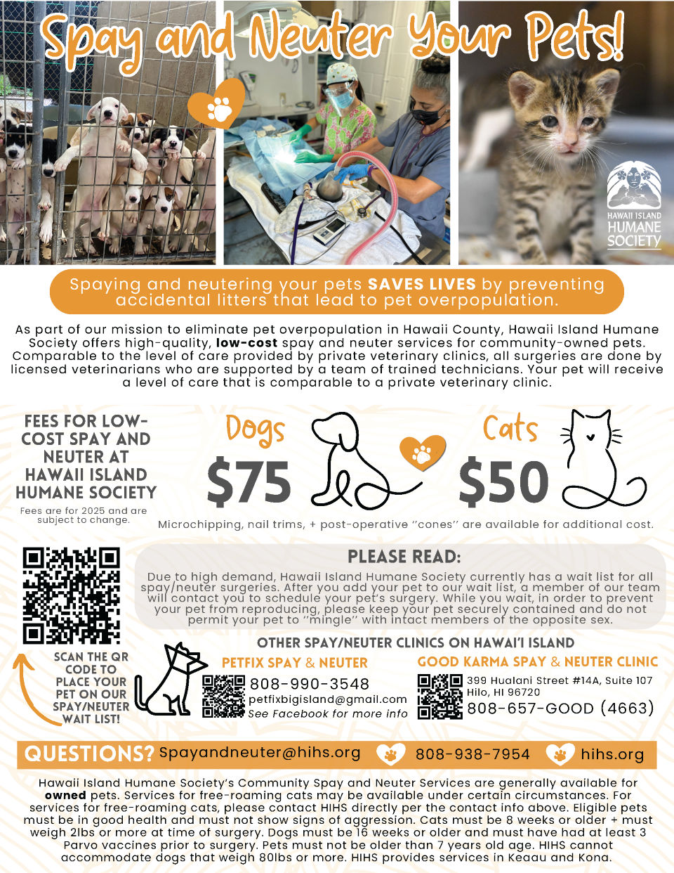 SpayNeuter Wait List Full Banner